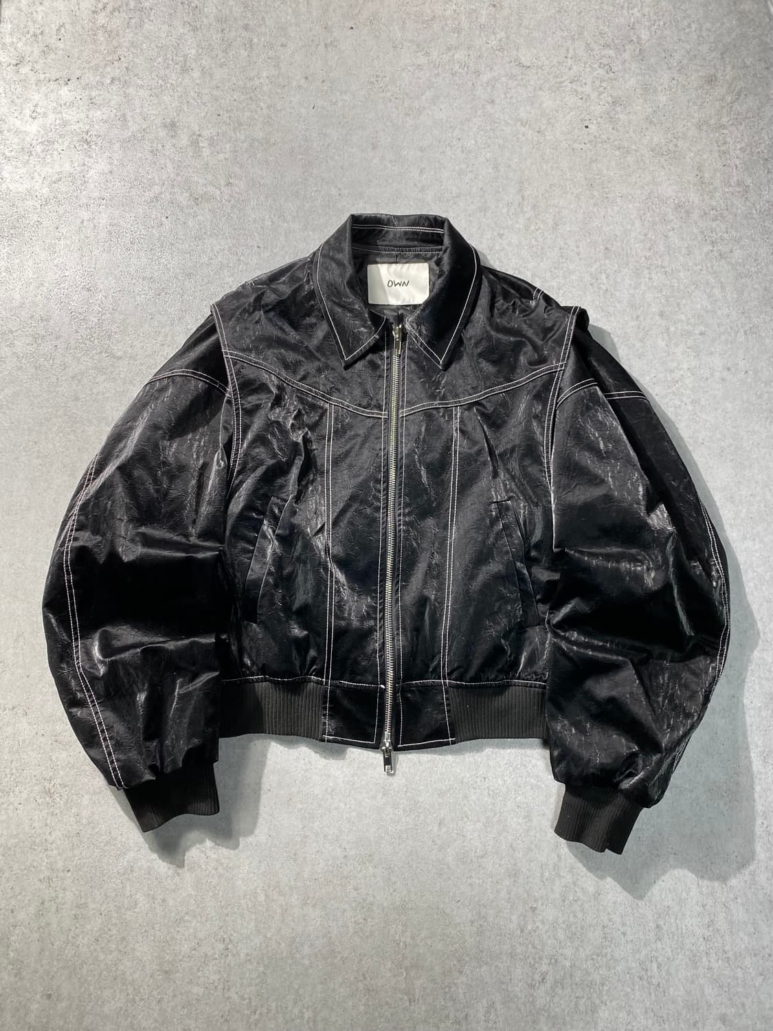 [F] OWN 투웨이 새틴 집업 자켓 상품이미지3