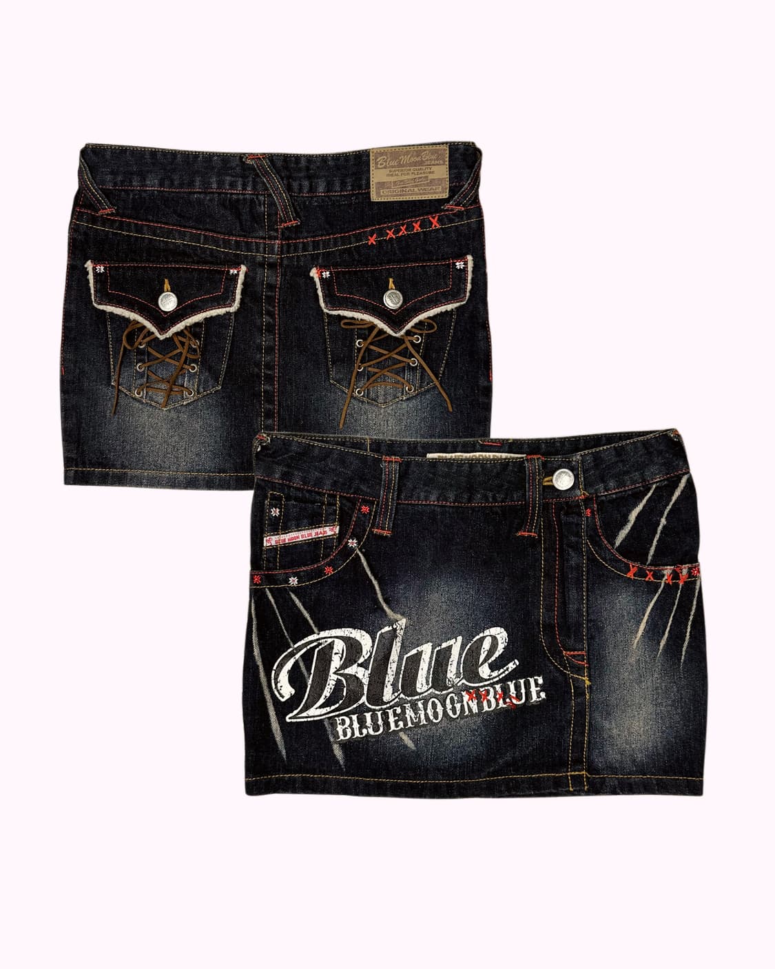 BLUEMOONBLUE unbalance denim mini skirt 상품이미지1
