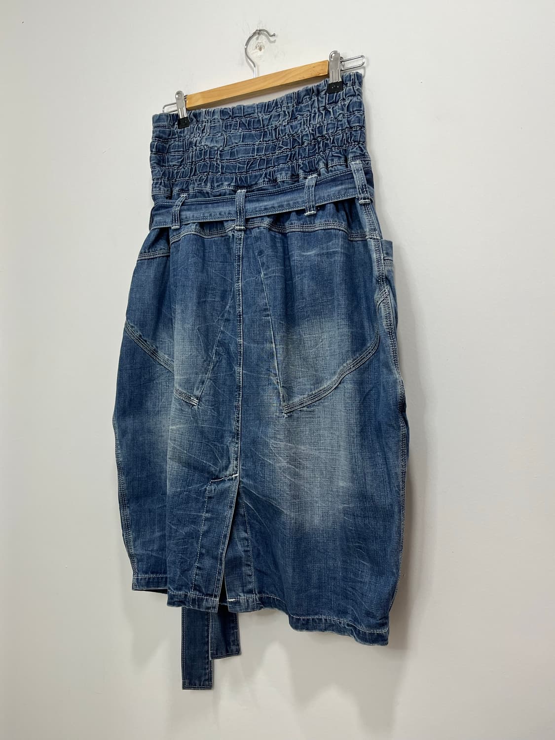 일본 빈티지 벌룬핏 워싱 데님 미디스커트  상품이미지7