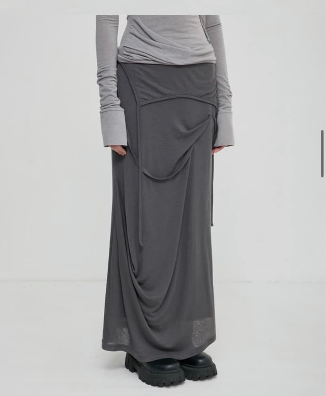 플레어업 Asymmetrical Draped Long Skirt Wome 상품이미지1