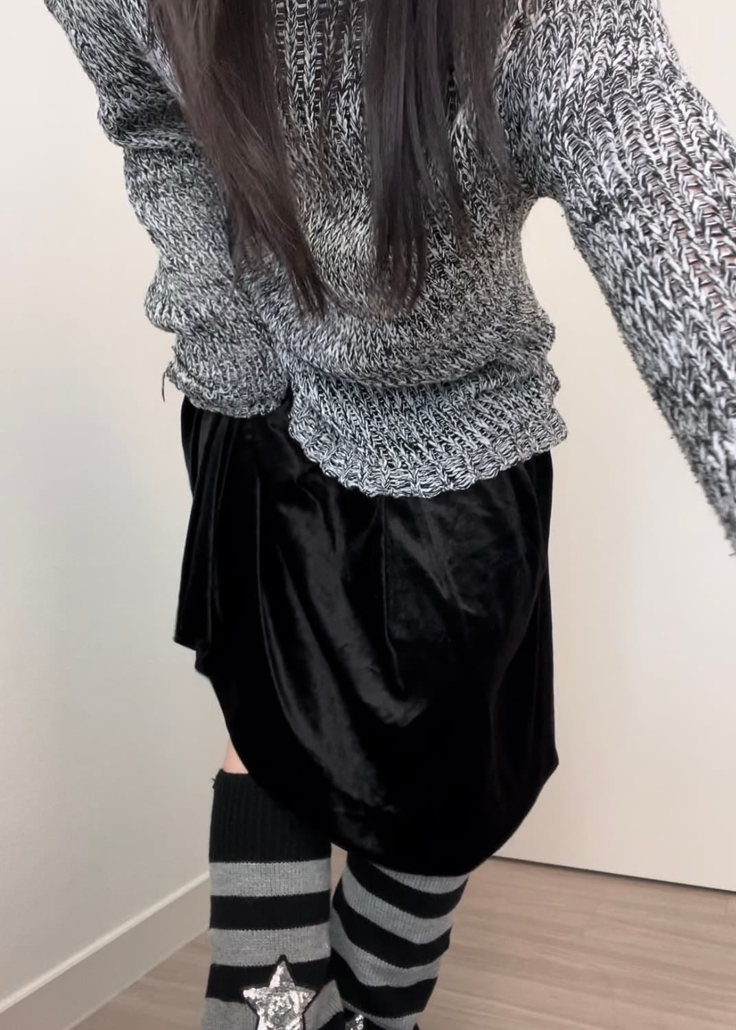 black velvet midi skirt 상품이미지5