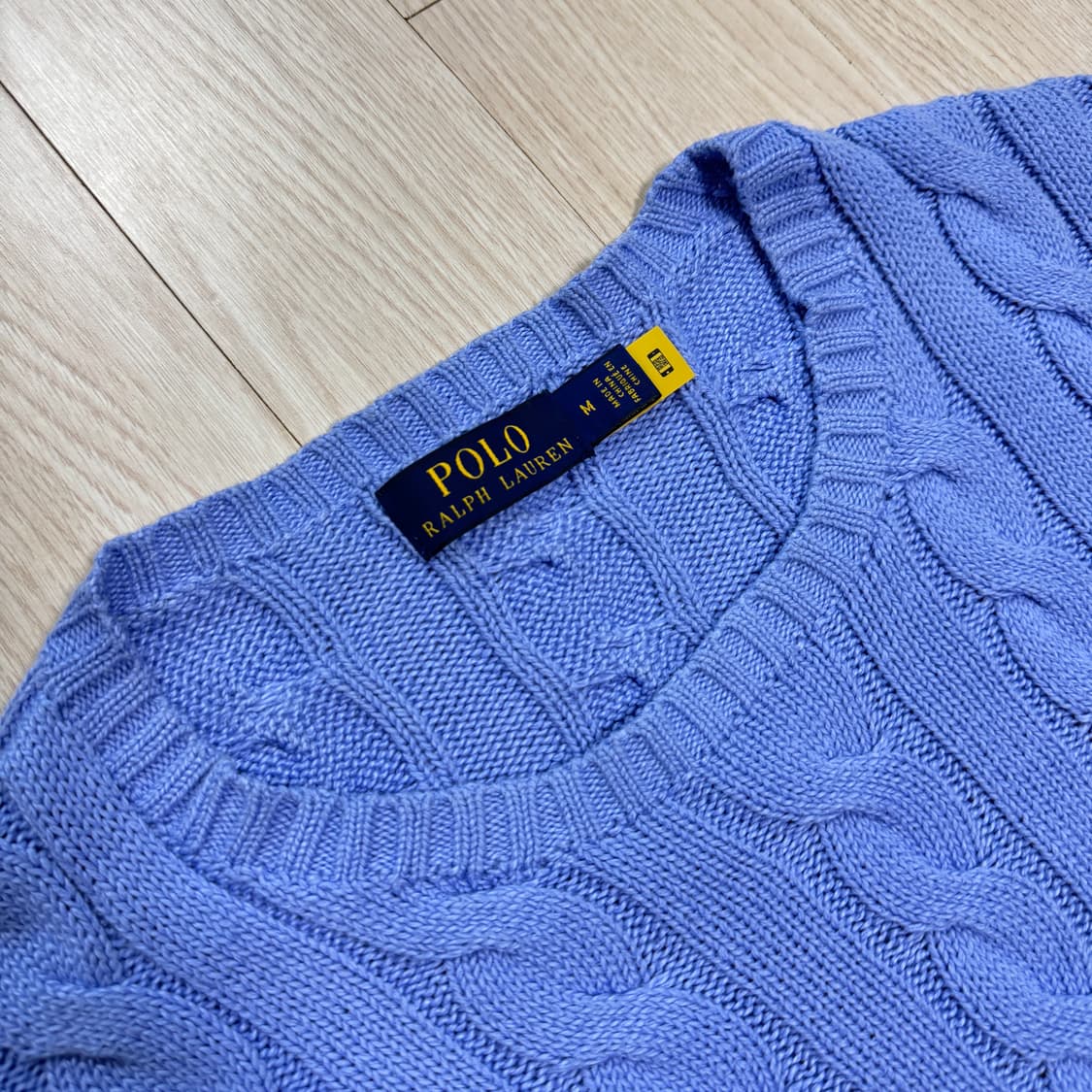 폴로 케이블니트 미드나잇블루(M) 상품이미지2
