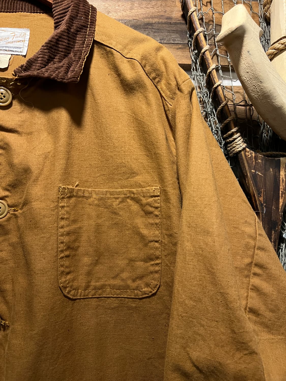 [L]70's Amerian Field USA 브라운 덕 캔버스 헌팅자켓 상품이미지3