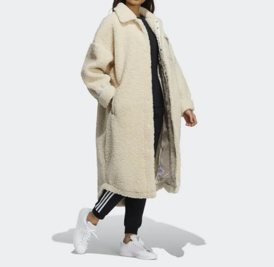 아디다스 쉐르파 롱 뽀글이 코트 상품이미지1