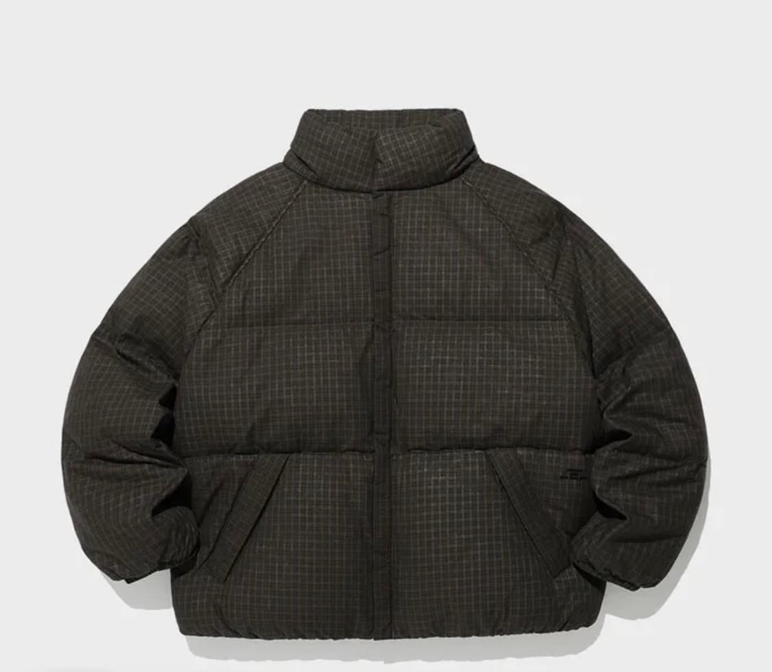 나이스고스트클럽 패딩 FFATS CHECK DOWN PUFFER_브라운 상품이미지1