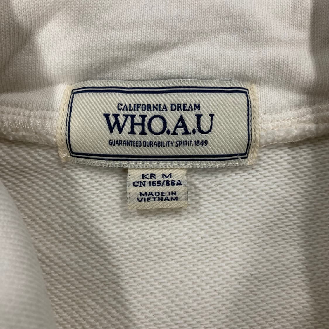 후아유 아이보리 컬러 스펠아웃 코튼 자켓 상품이미지4