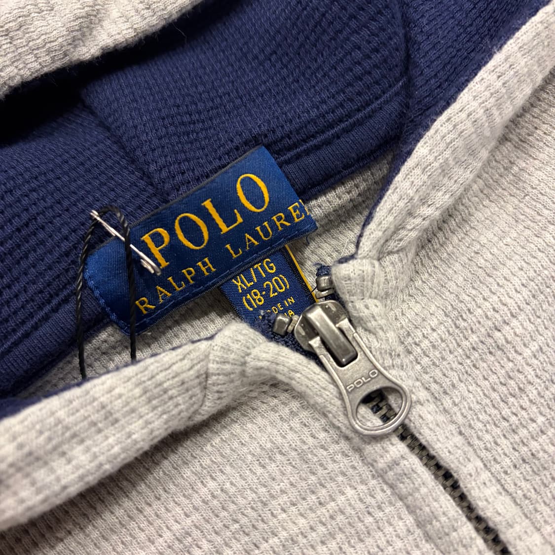 [XL] 폴로 랄프로렌 니트 후드집업 그레이 B501 상품이미지4