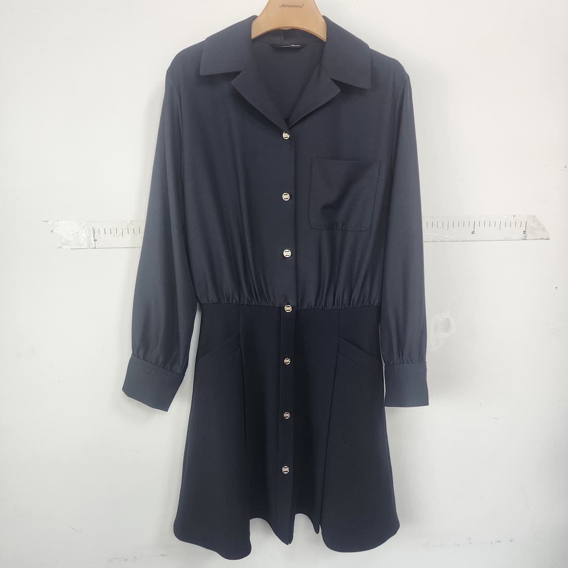 로엠 블랙 긴팔 미니 원피스 상품이미지1