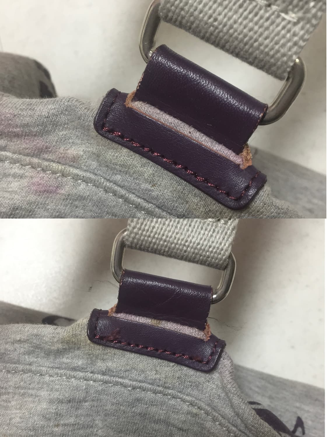 빈티지 히스테릭글래머 버클 디자인 멜란지그레이 퍼플 숄더백 가방 상품이미지5