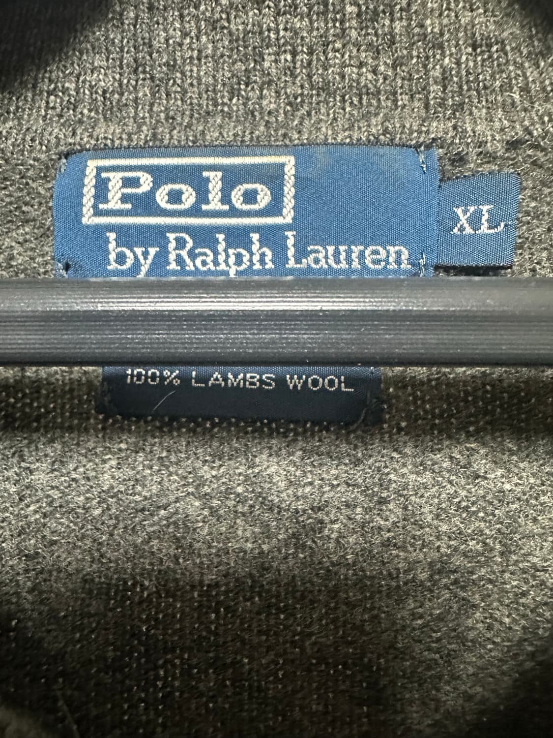 no.104 폴로 랄프로렌 램스울니트 챠콜 XL 상태s급 상품이미지3