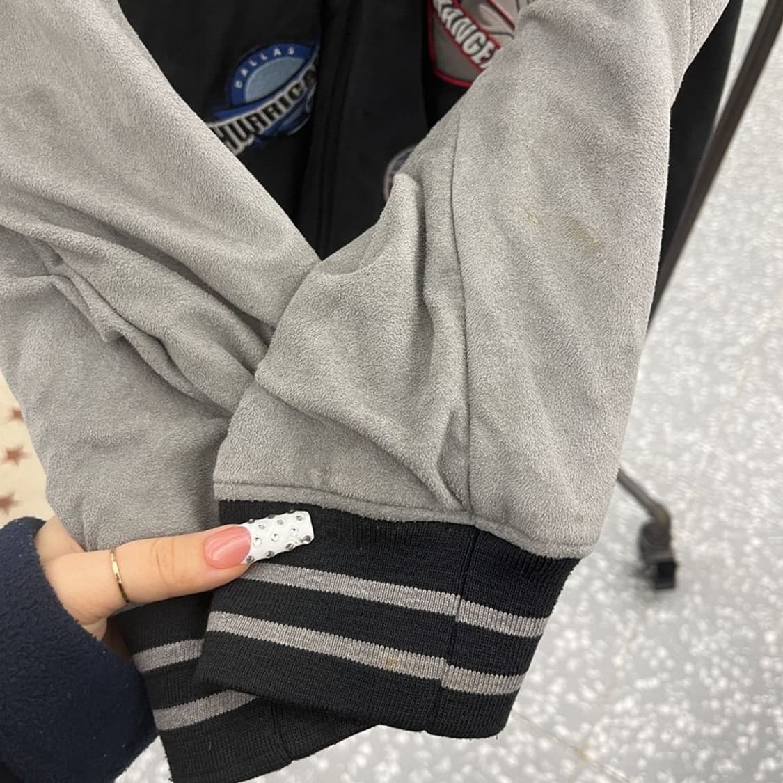 리크웨어 베스킷볼 키치 자수 패치워크 바시티자켓 L C10069 상품이미지6