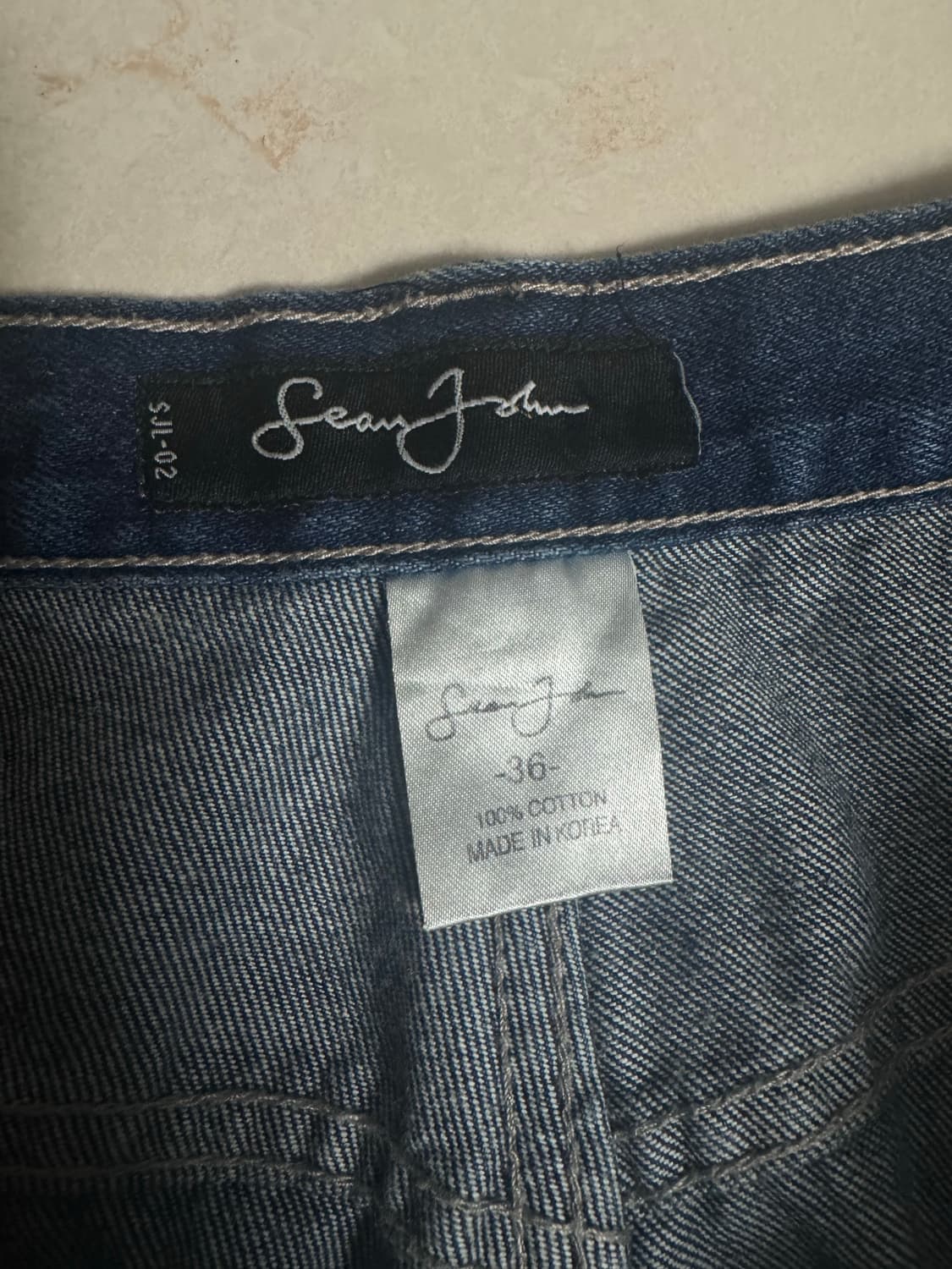 빈티지 sean john 션 존 더블니 상품이미지3