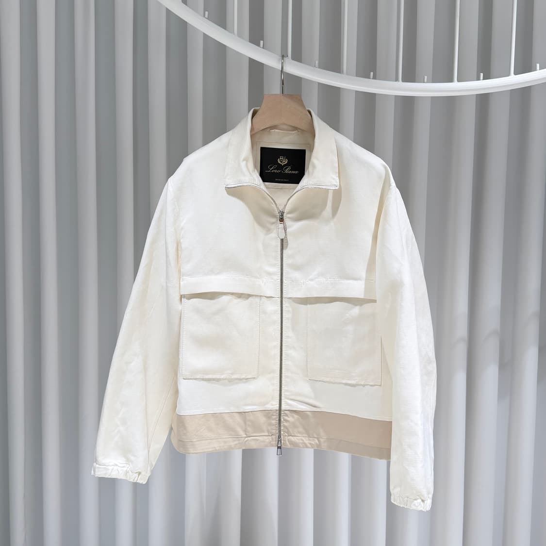 (S+/M) / 로로피아나 아이보리 다틸로 봄버 자켓 상품이미지1