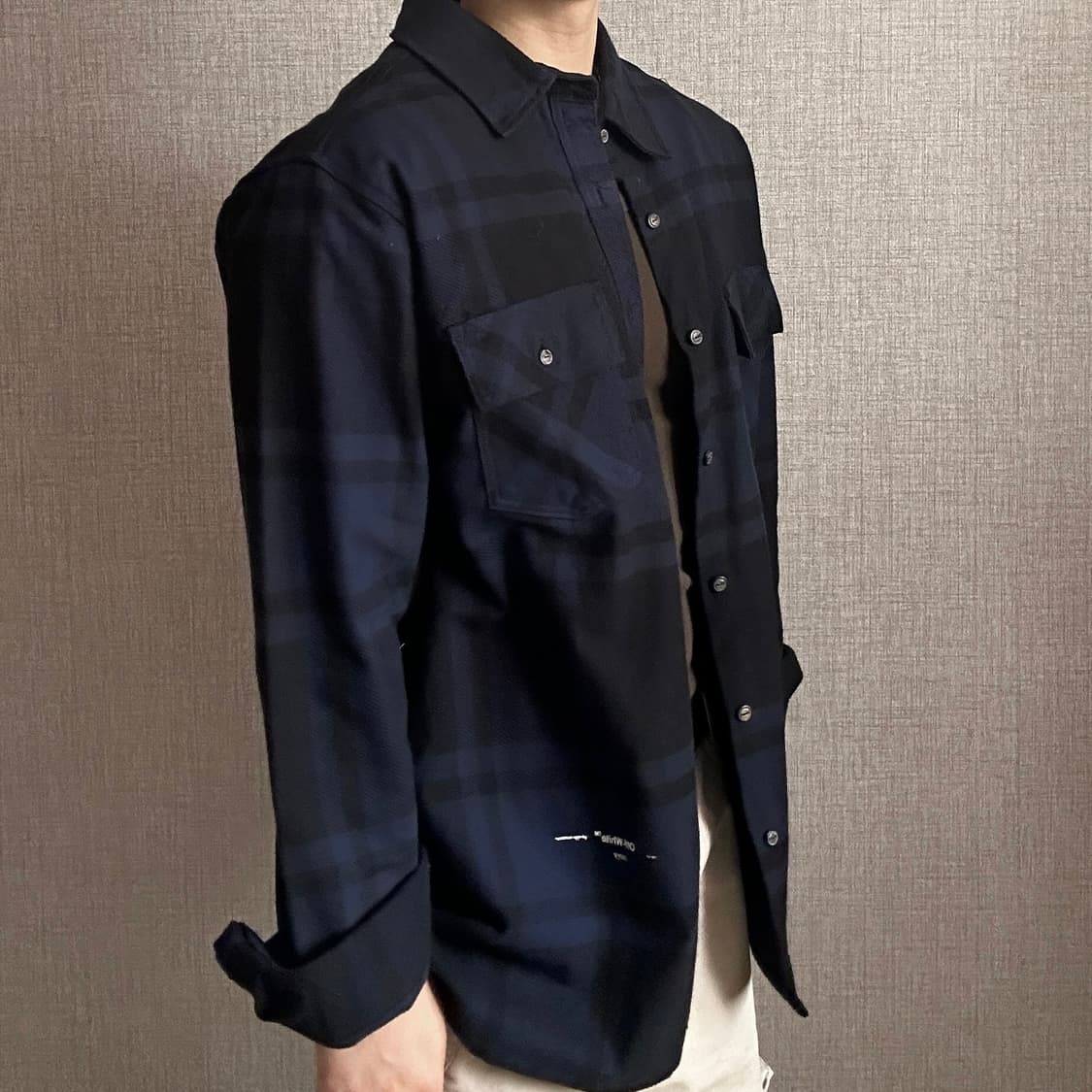 Off White 오프 화이트 19SS 체크 패턴 셔츠 자켓 상품이미지3