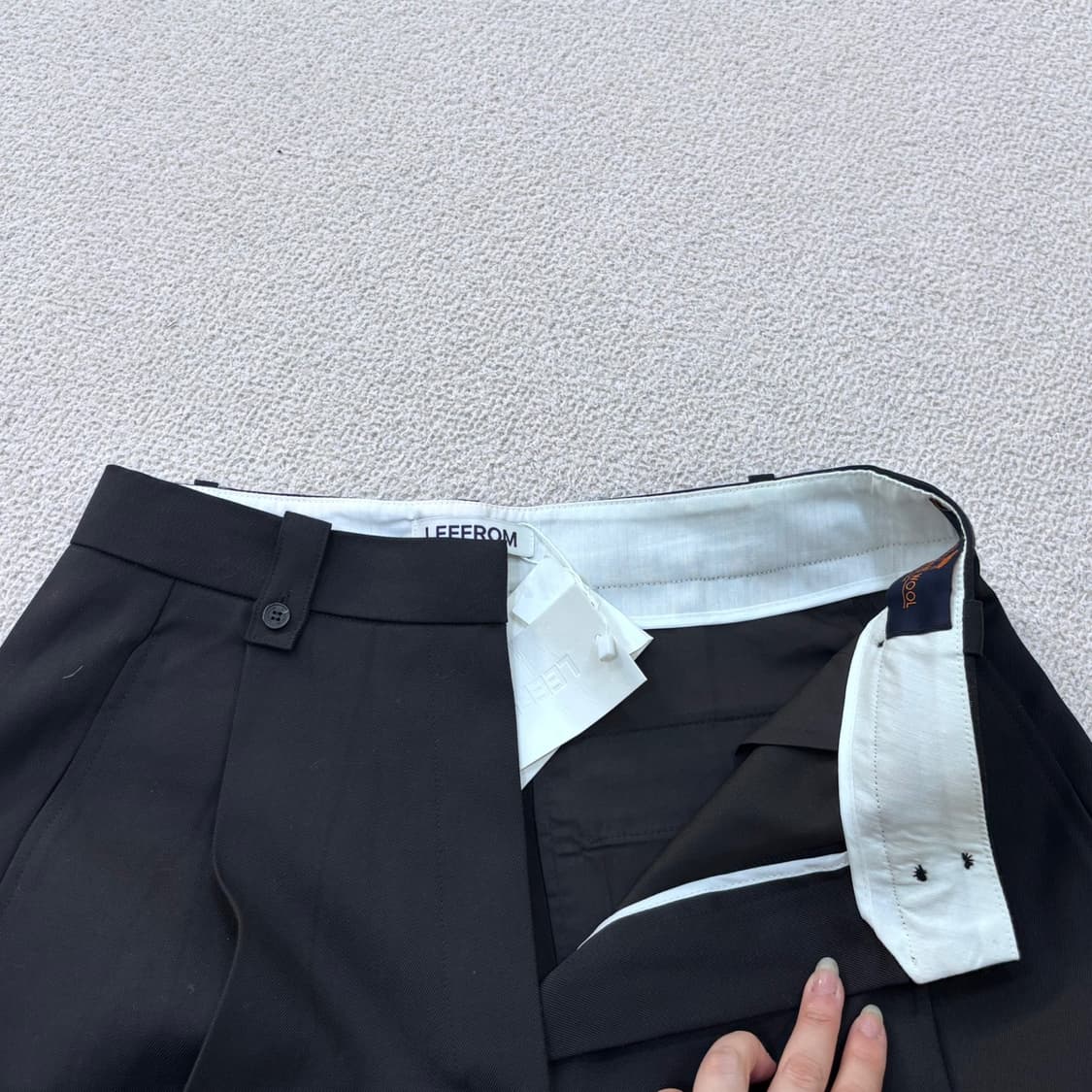 M 새상품 리프롬 여성 블랙 와이드 슬랙스 팬츠 0528E 상품이미지5