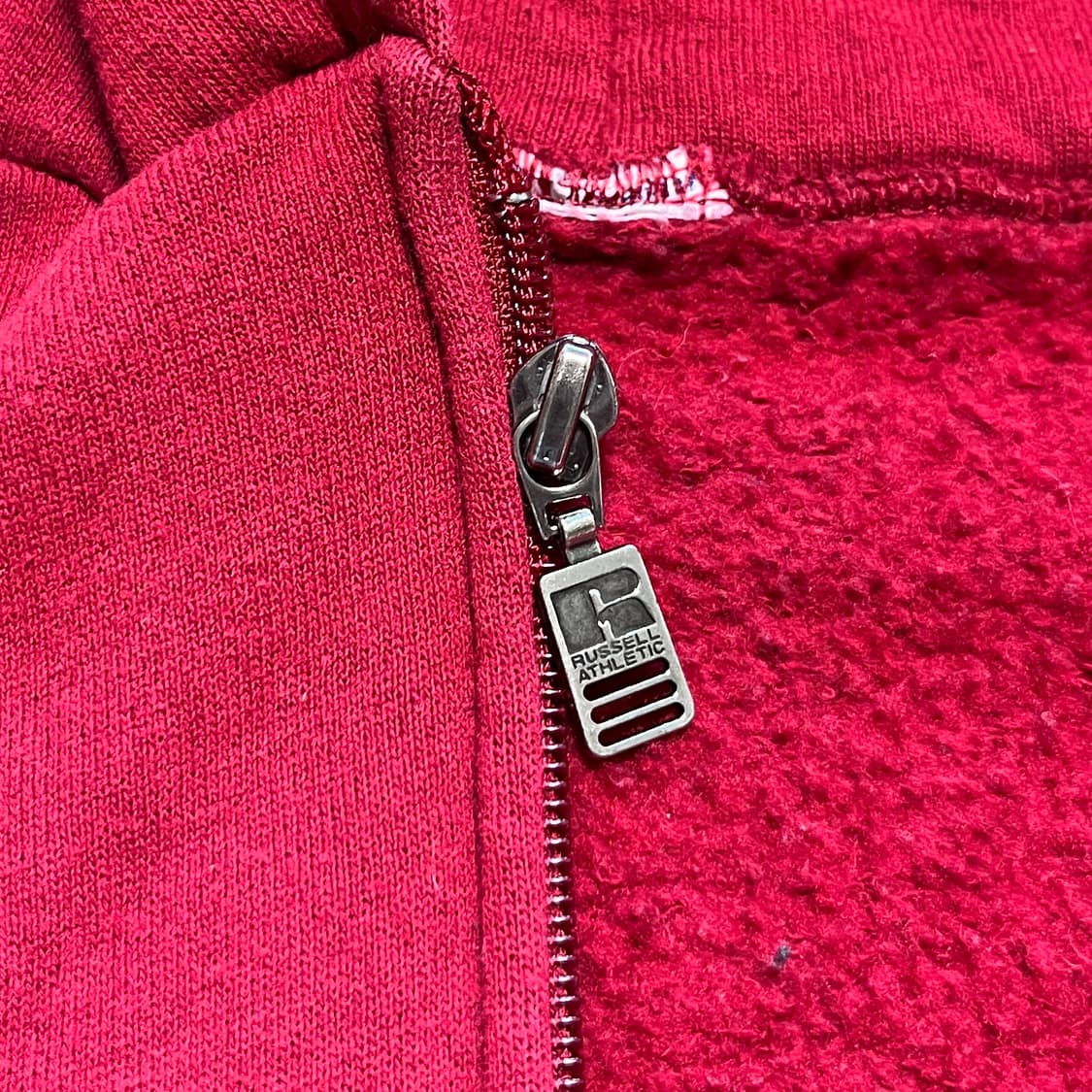 [L] 90s 빈티지 러셀 후드집업 체리 레드 상품이미지4