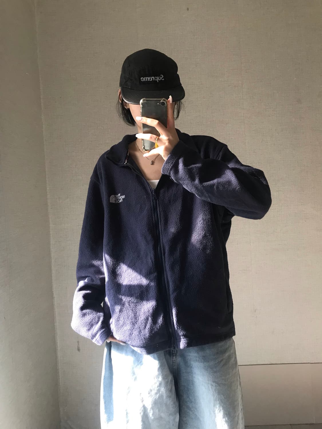 노페 네이비 후리스 상품이미지5