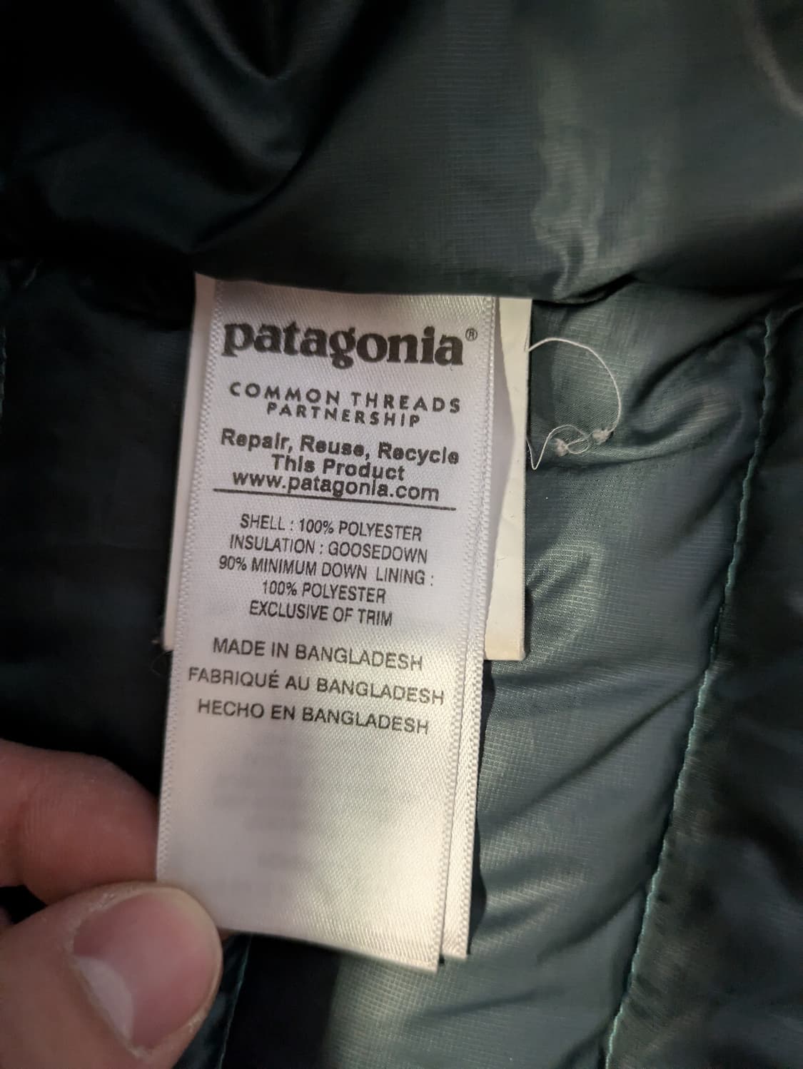 파타고니아 다운 스웨터 후디 경량패딩 민트 상품이미지3