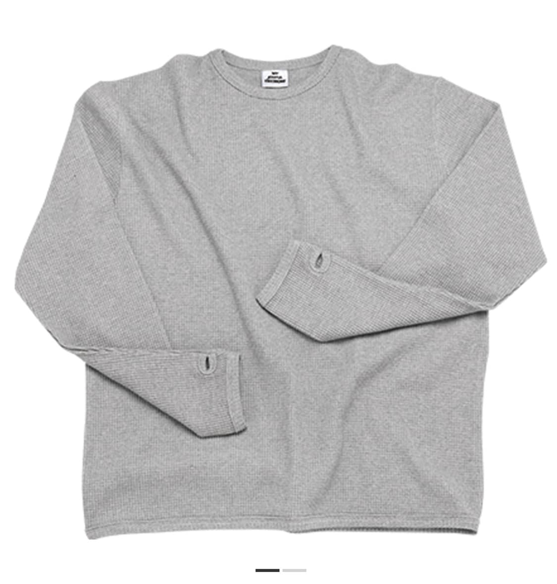 MJD 와플 핑거홀 롱슬리브 멜란지그레이 상품이미지1