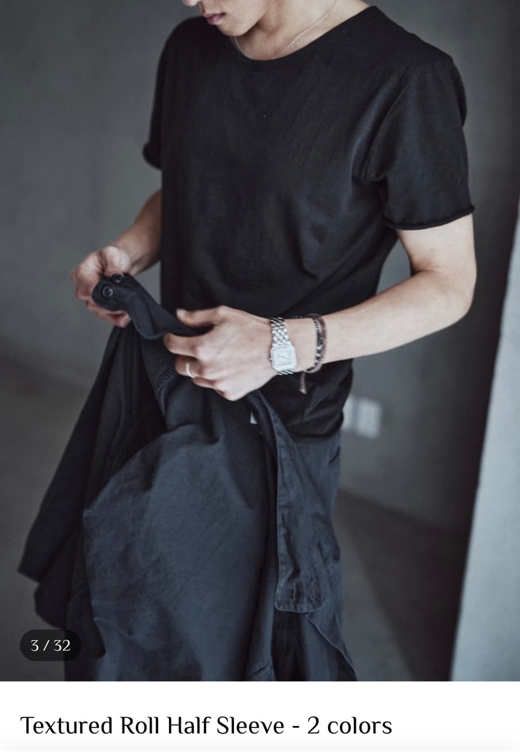 모노 프리베 Textured Roll Half Sleeve 상품이미지1