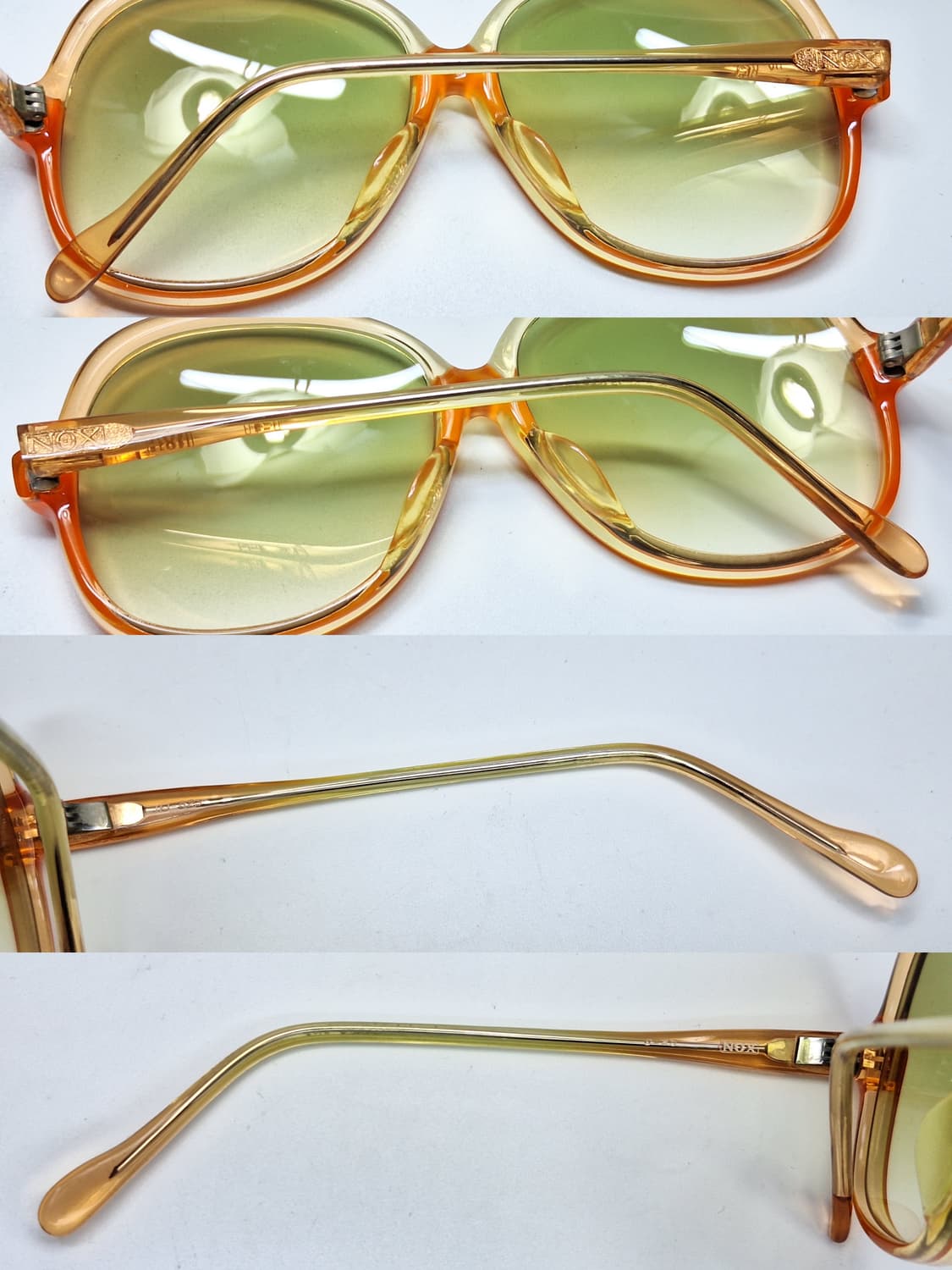 80s 일본제 빈티지 데드스톡 미사용/선글라스 Nox HJ-023 오렌지 상품이미지3