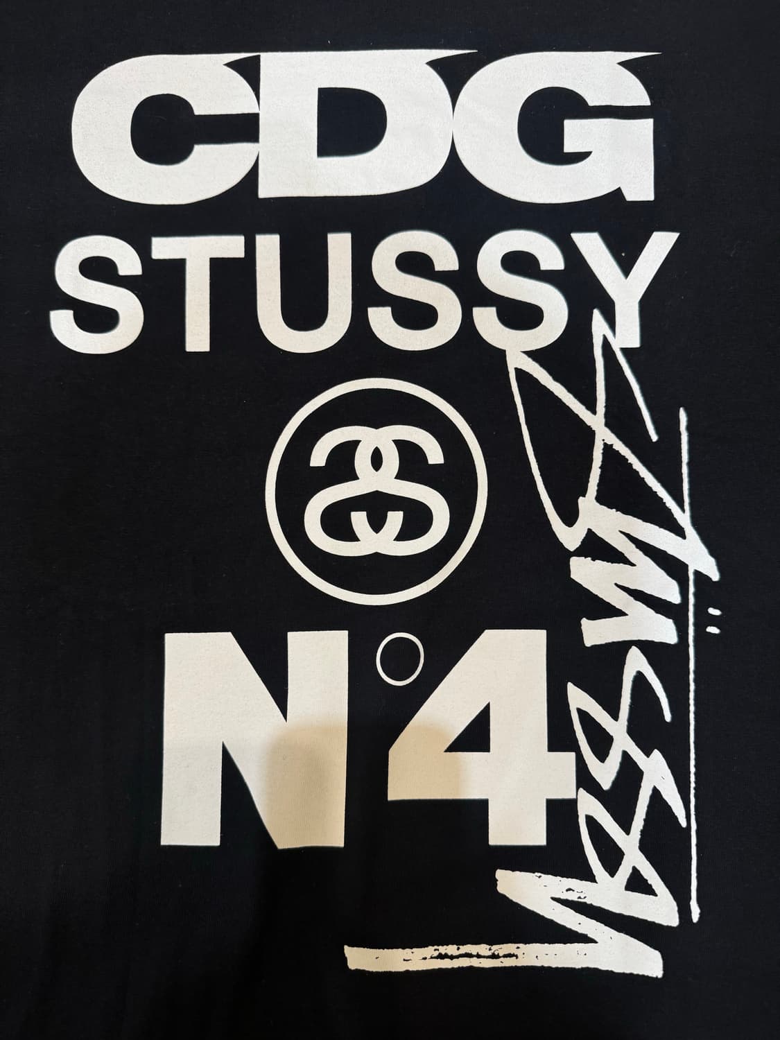 [XXL] CDG x 스투시 티셔츠 블랙 상품이미지5
