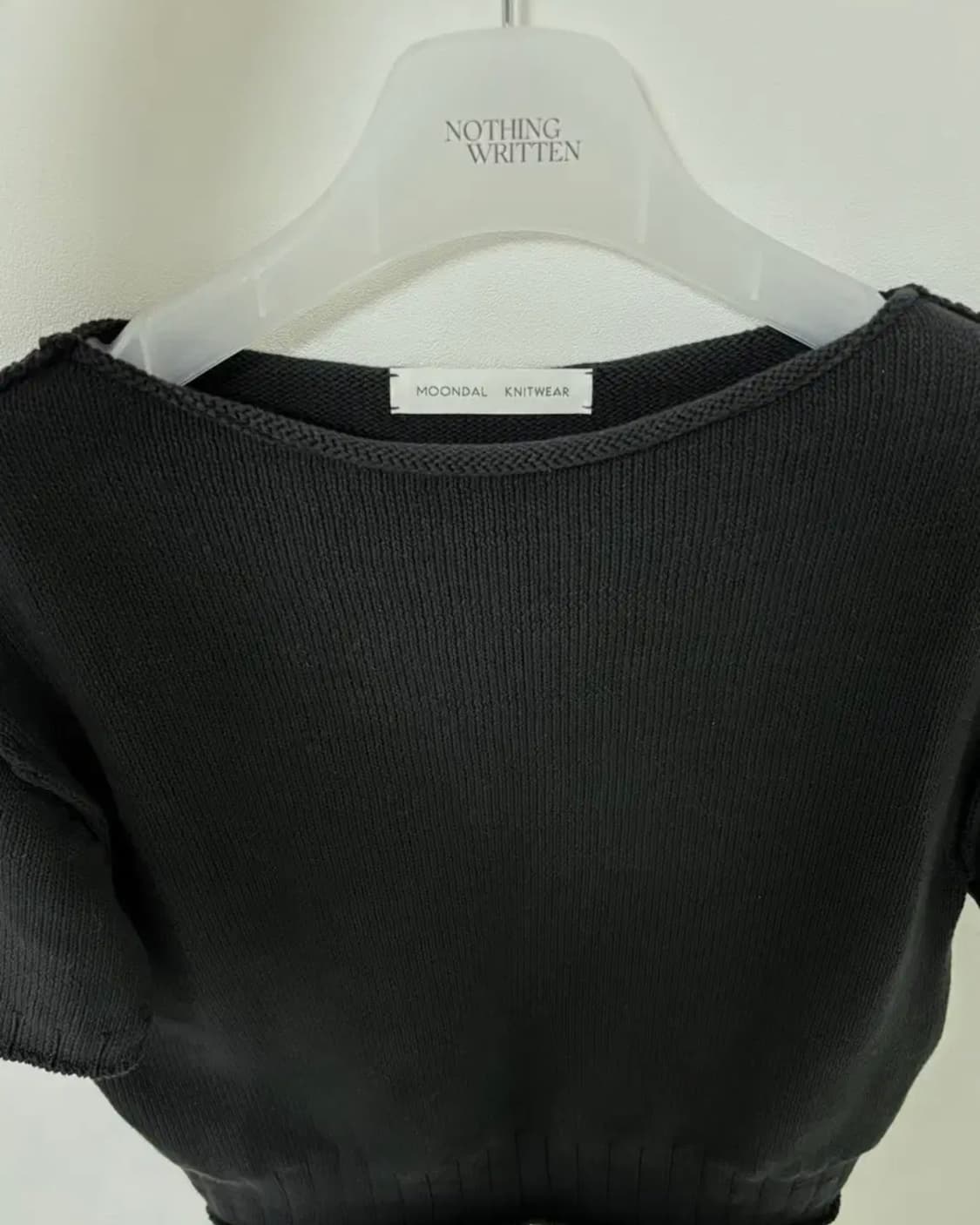문달 Duvet Half Sleeve Knit 듀벳 하프 니트 차콜 상품이미지3