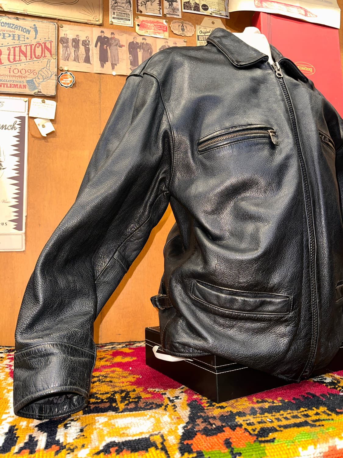 ( L ) 가죽자켓 봄버자켓 레더자켓 워크웨어 아메카지 스포츠가죽 상품이미지2