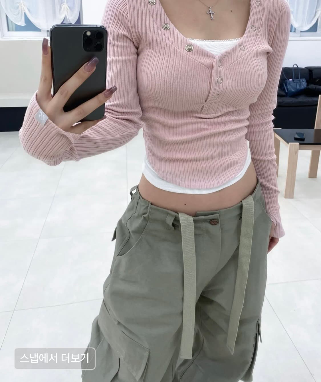 플노팔 버니탑 핑크 (새상품) 상품이미지3