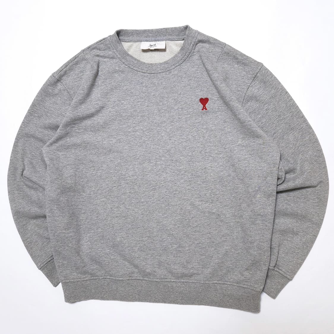 아미 ami 스몰로고 맨투맨 스웻셔츠 그레이 상품이미지1