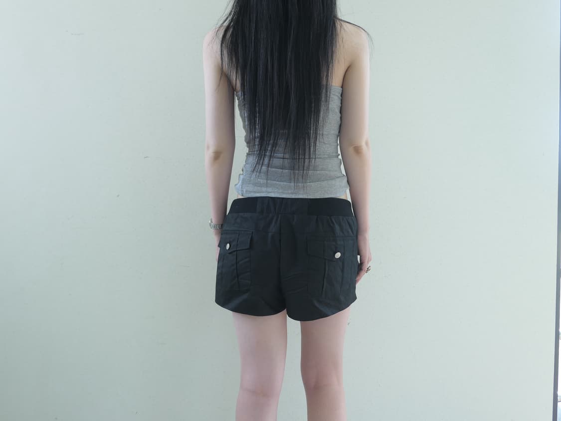 디에이디 카고 밴딩 쇼츠 팬츠 블랙 상품이미지4