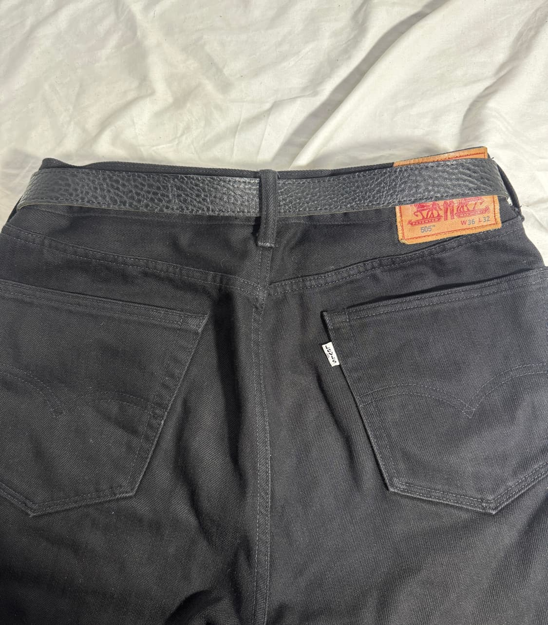 빈티지 크로커다일 웨스턴 레더 벨트 상품이미지2