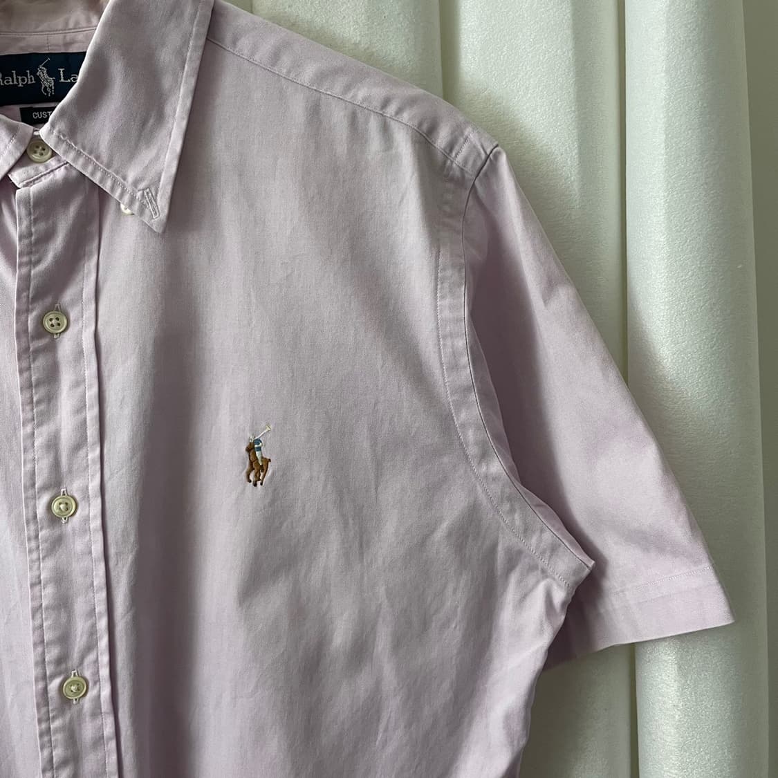 폴로 연보라 옥스포드 포니 반팔셔츠 상품이미지4