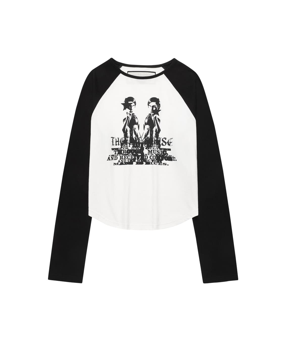 더바이닐하우스 TWIN RAGLAN LS TEE(W) WHITE 상품이미지1
