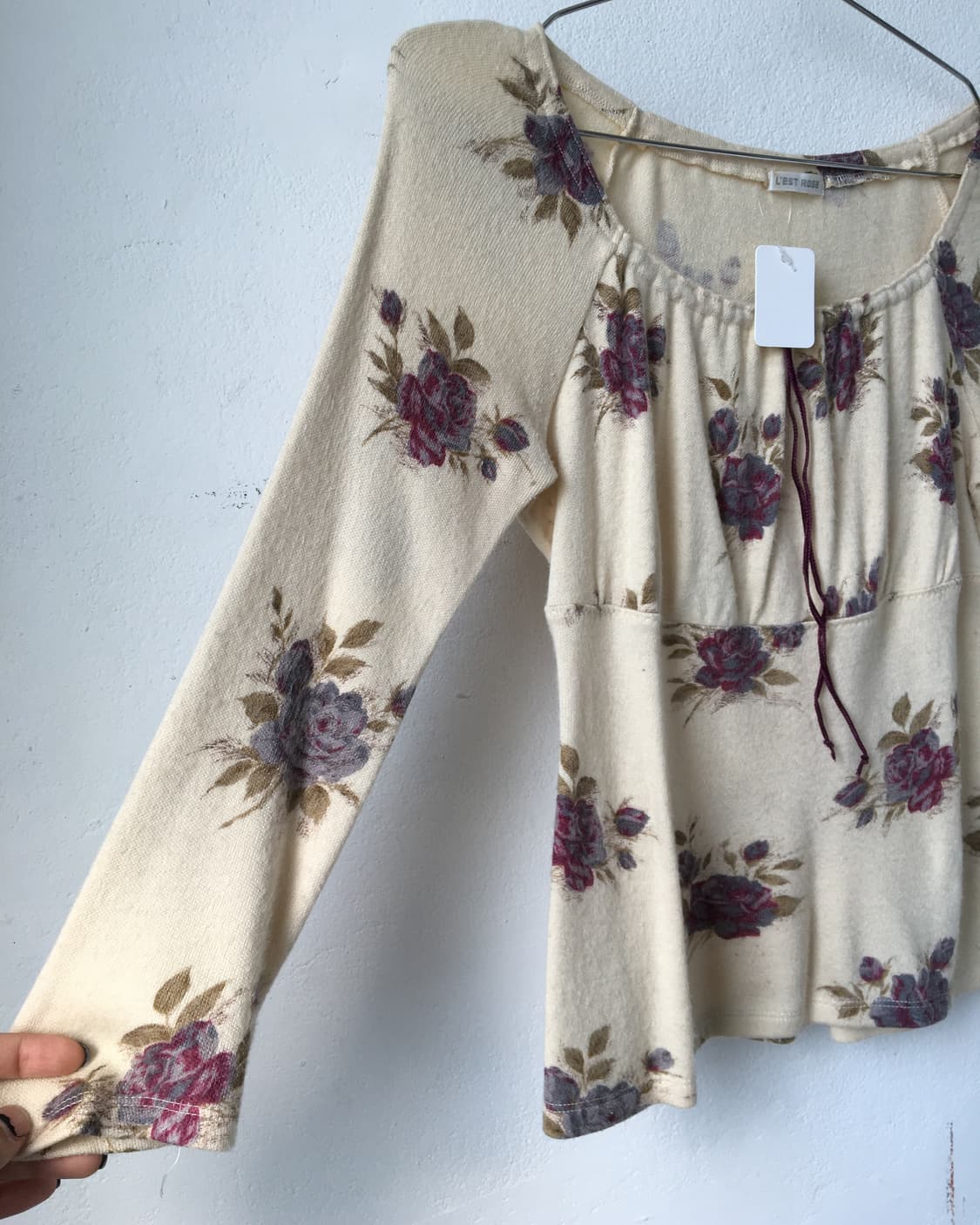 Lest rose flower pattern knit 상품이미지4