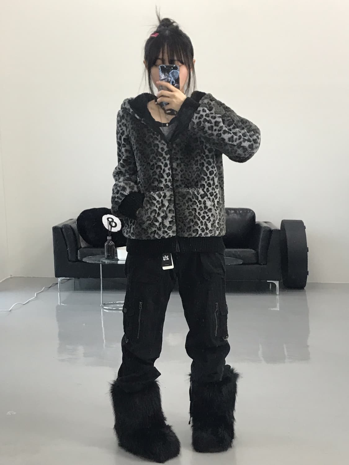 Jpn Leopard Reversible Zip Up Hoodies 상품이미지1