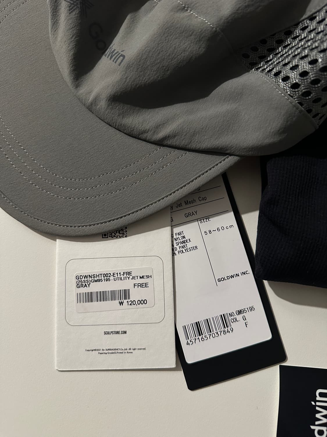 goldwin jet mesh cap&wf-dry t-shirt 일괄 상품이미지2