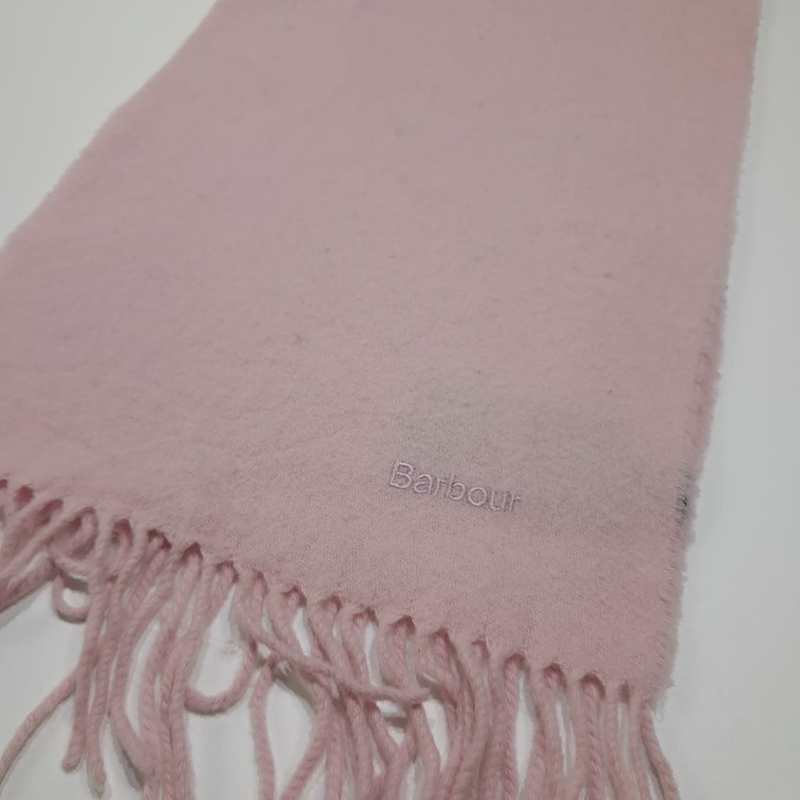 MX587 바버 90s 스코틀랜드판 램스울 베이비핑크 머플러 목도리 상품이미지4