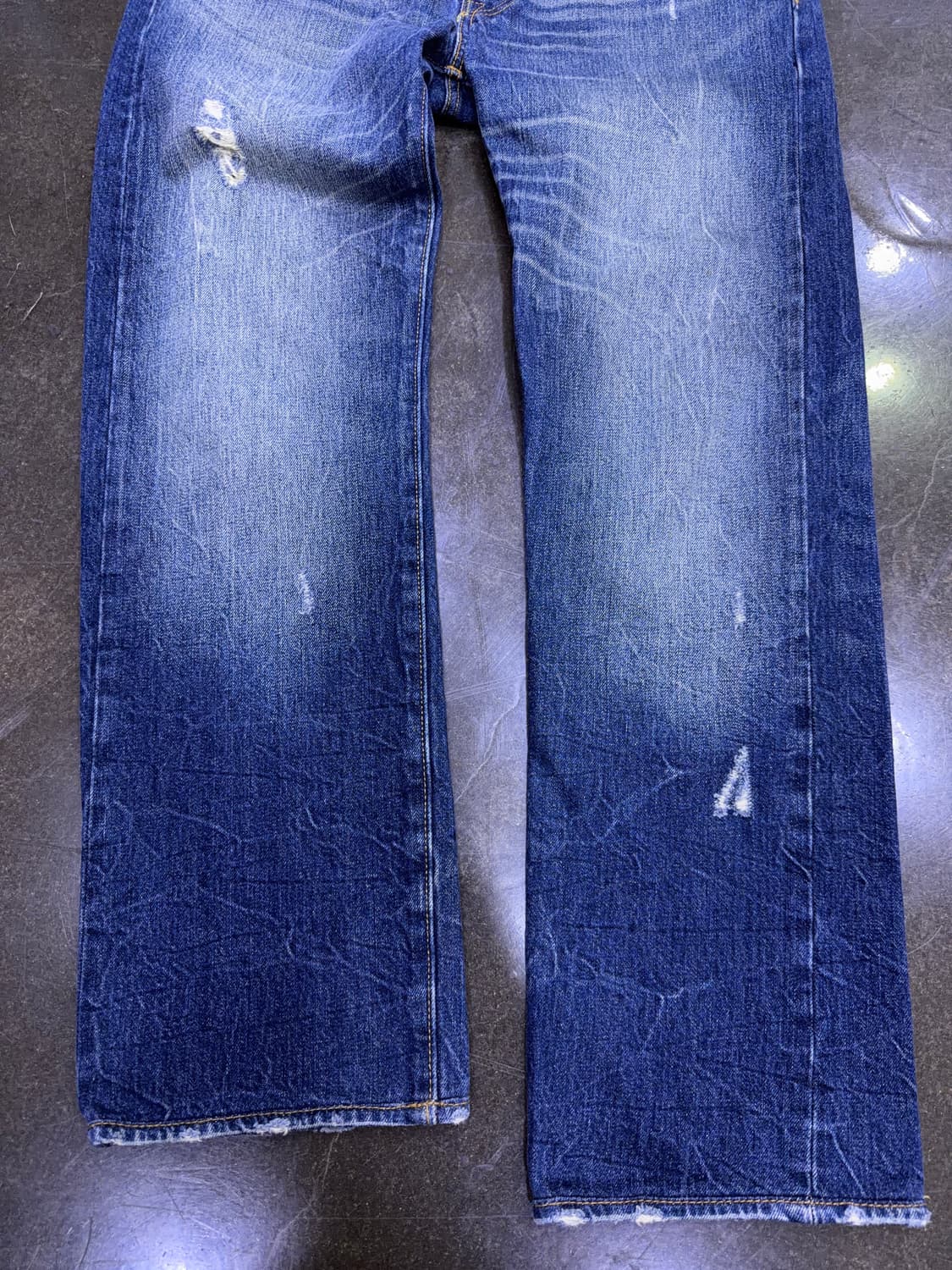 리바이스 501 레귤러핏 데님팬츠 청바지 빈티지 워싱 32 상품이미지5