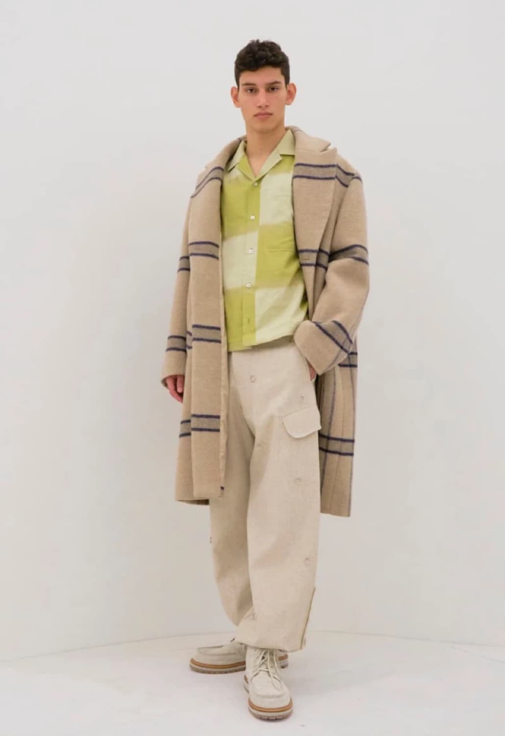 [BTS 착용] 자크뮈스 20AW 르 망토 체크 코트 상품이미지2