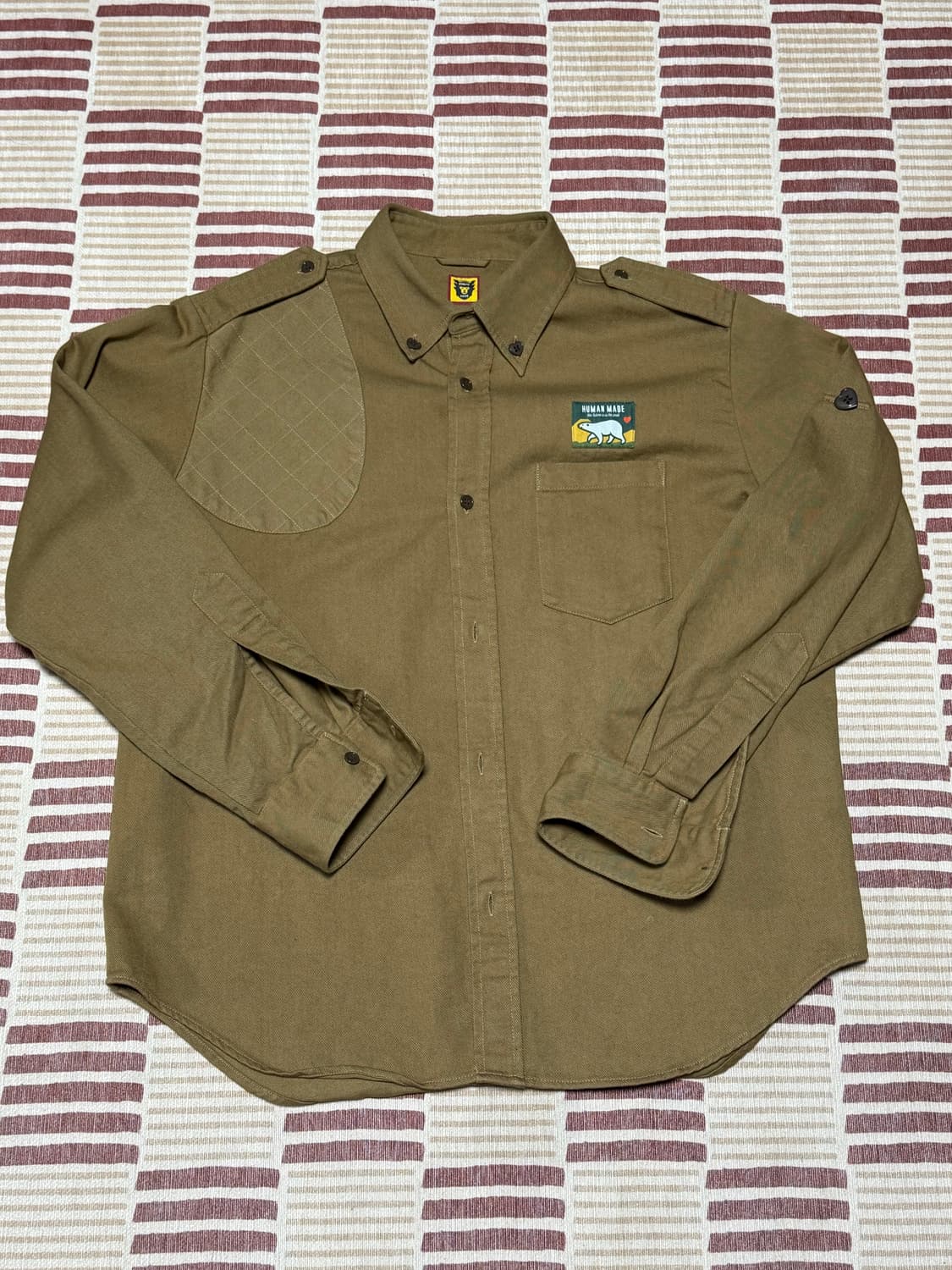 휴먼메이드 헌팅셔츠 브라운 상품이미지2