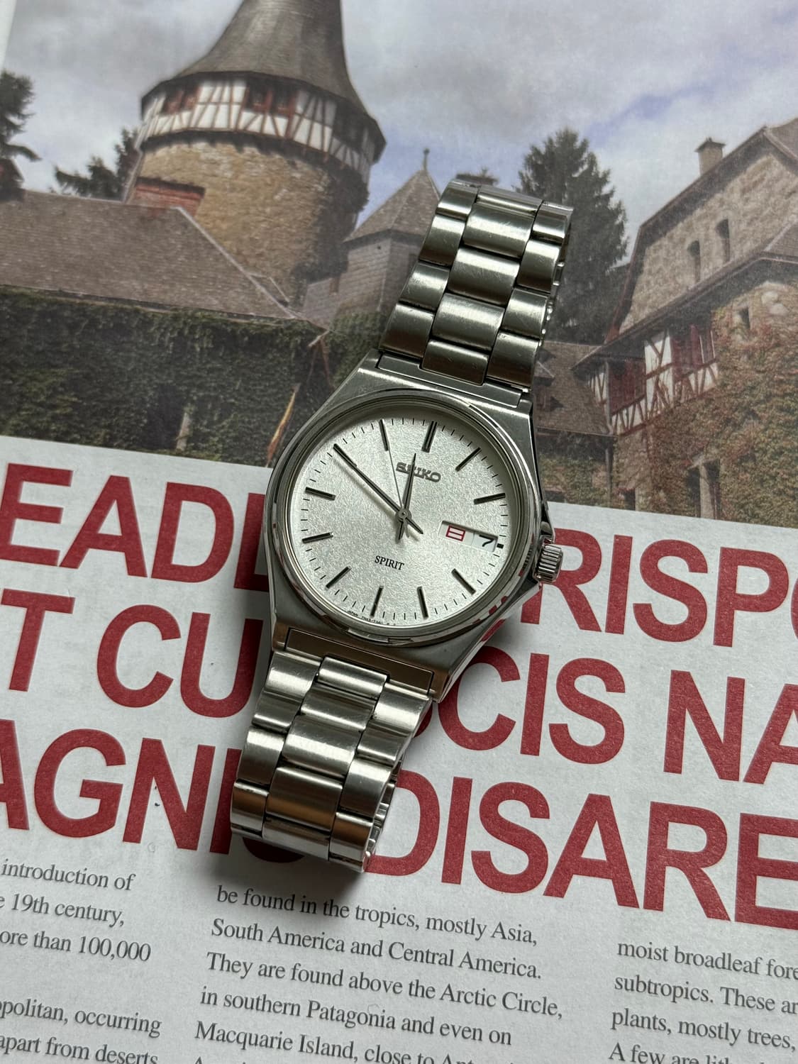 Seiko 세이코 SPRIT 쿼츠 데이 데이트 샌드 블라스트 상품이미지2