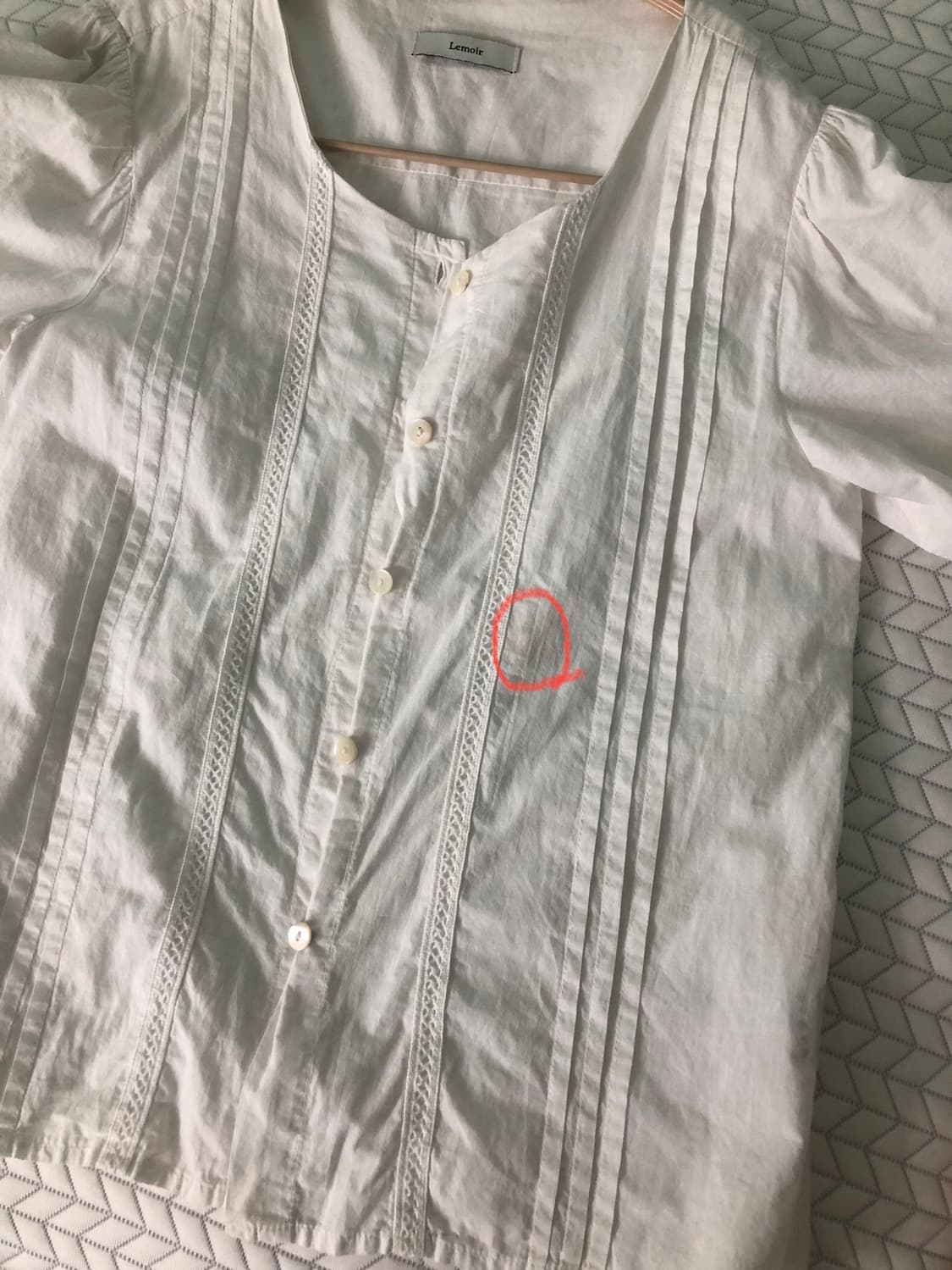 르모어 레이스 퍼프 블라우스 상품이미지8