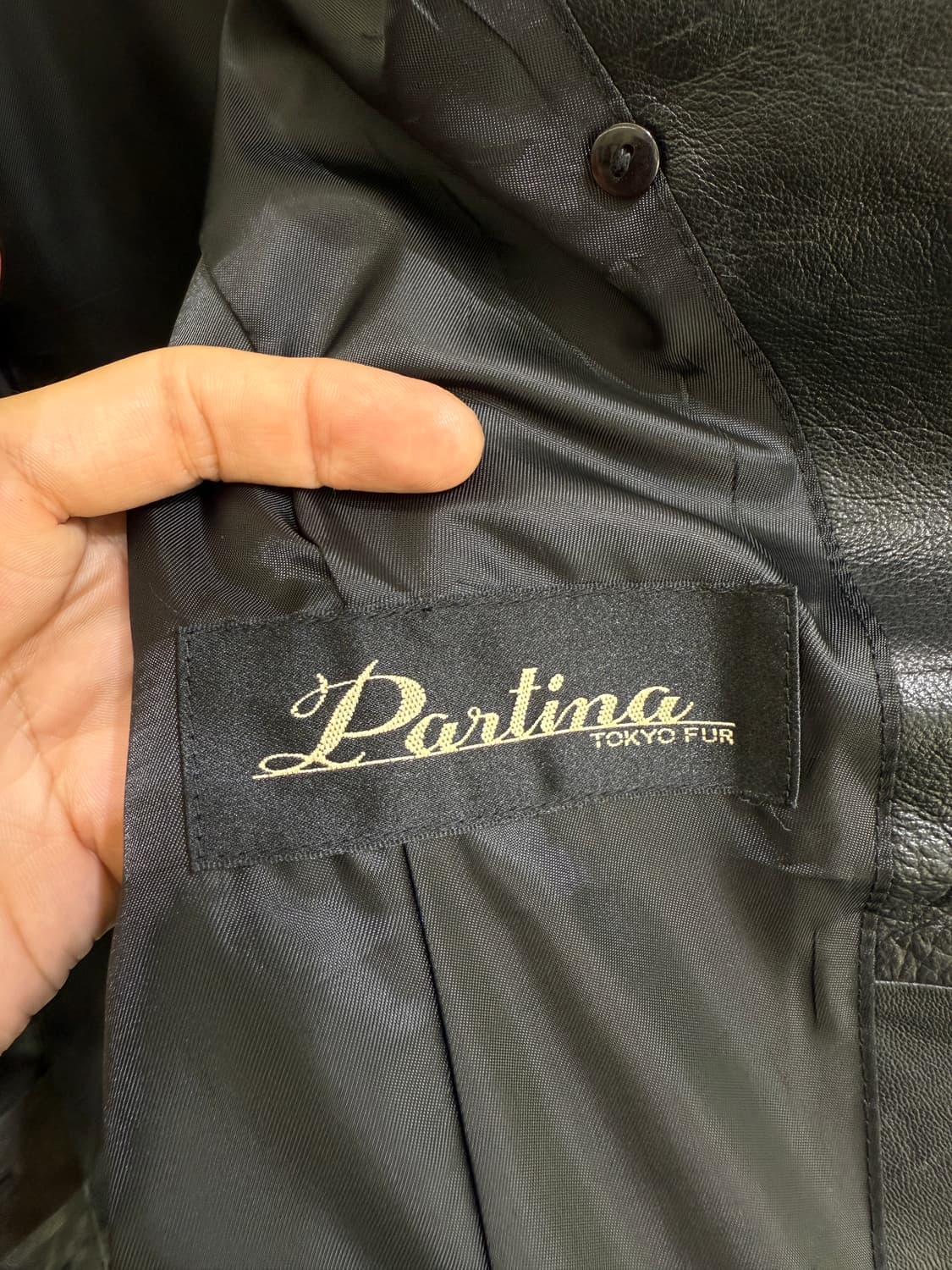 빈티지 PARTINA 레더 판넬 자켓 상품이미지6
