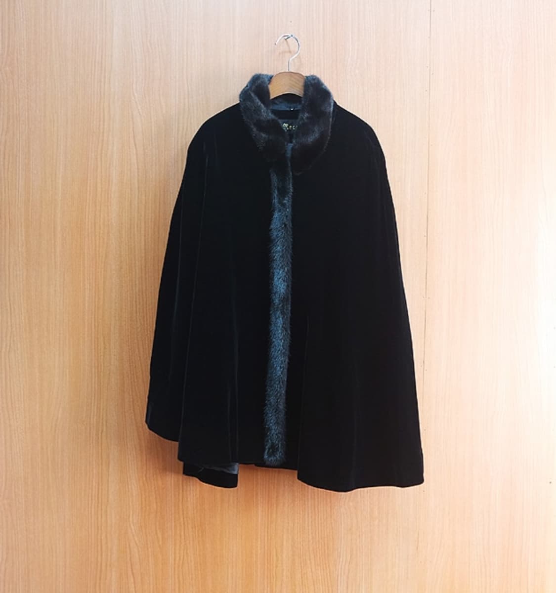 90's Racess  리얼 밍크 믹스 벨벳 판초 망토 상품이미지1