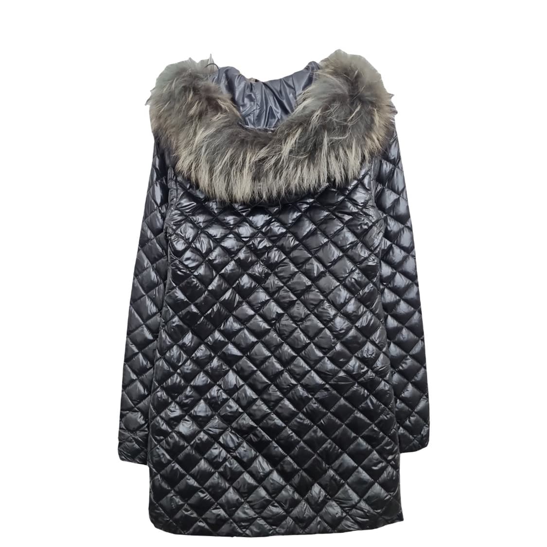 듀베티카 여성 블랙 퀄팅 롱패딩 [38] 상품이미지2