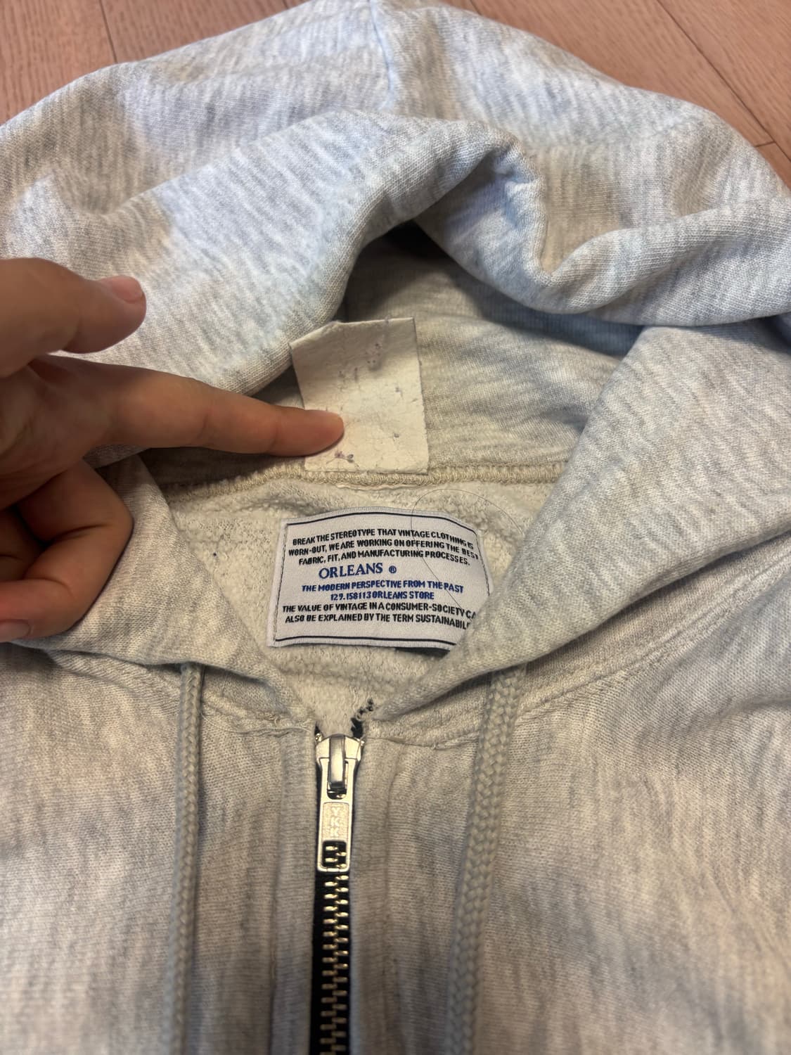 올리언스스토어 빈티지 리폼 후드 집업 상품이미지6