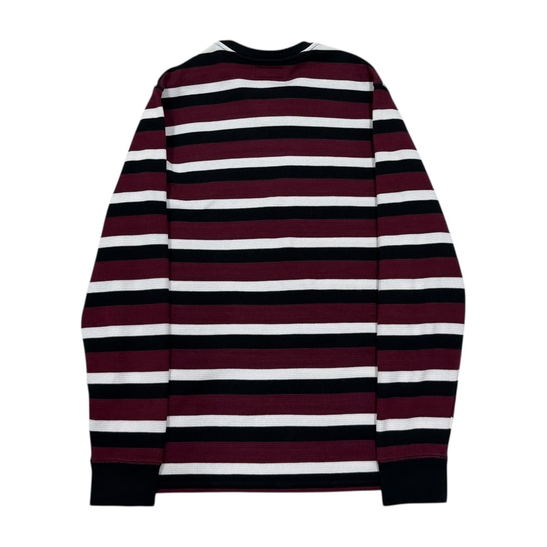 폴로 랄프로렌 와플 스트라이프 긴팔티 버건디 블랙 L 상품이미지3