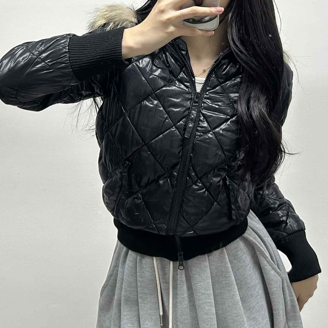 Vondutch 본더치 y2k퀄팅 후드퍼 걸즈 자켓 후드 패딩 점퍼(M) 상품이미지2