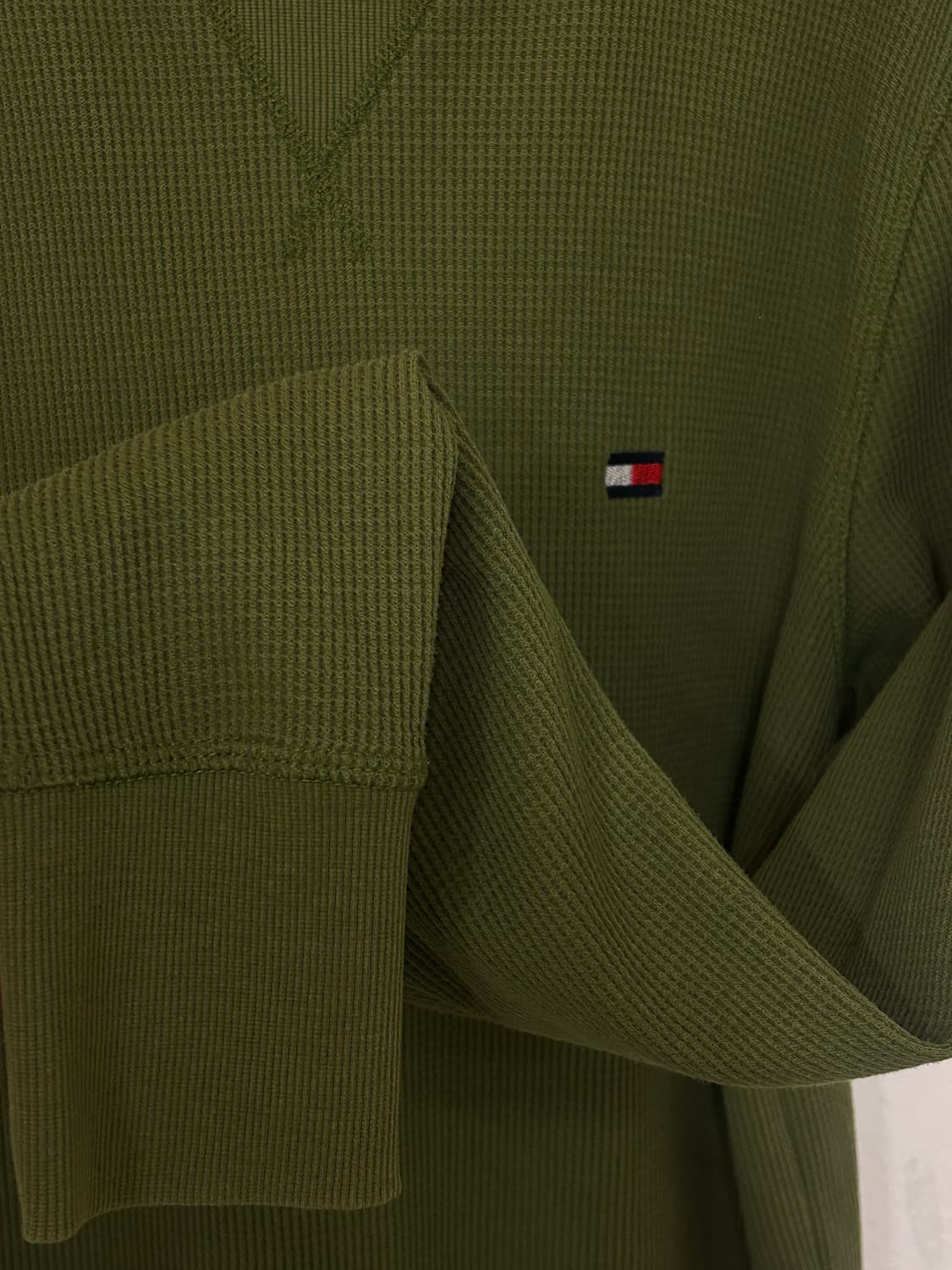 타미힐피거 올리브색 와플 긴팔 티셔츠 S (90) 상품이미지5
